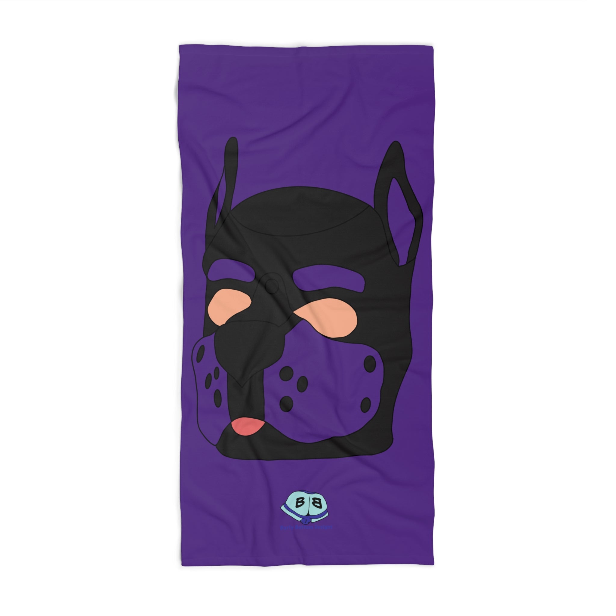 Beach Towel - Pup Mask (Purple)