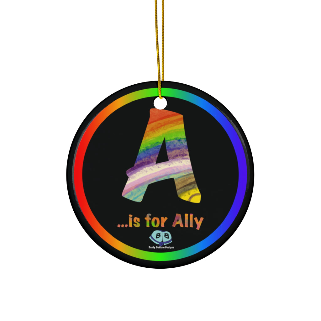 Ceramic Ornament - A is for Ally
