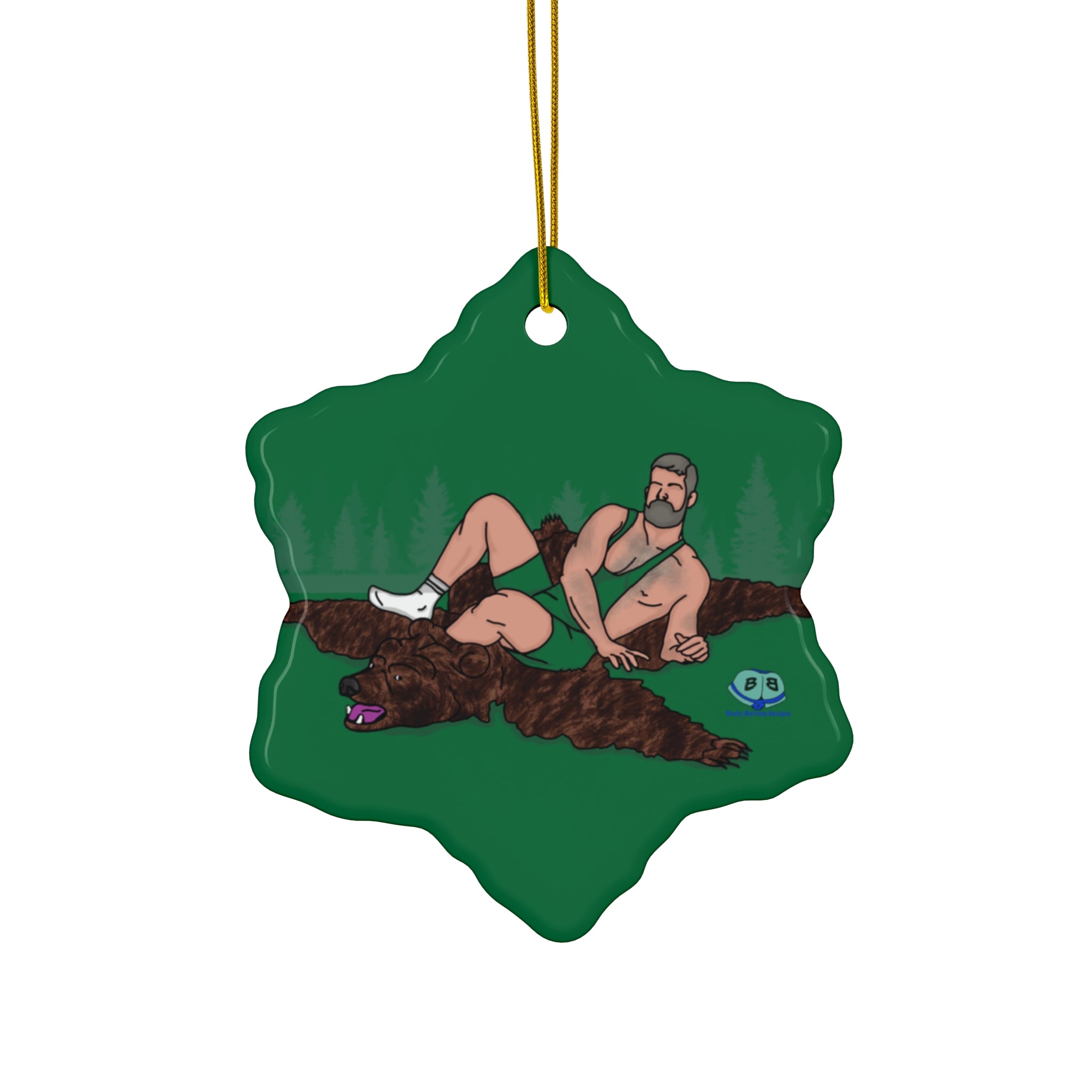 Ceramic Ornament - Bear Skin