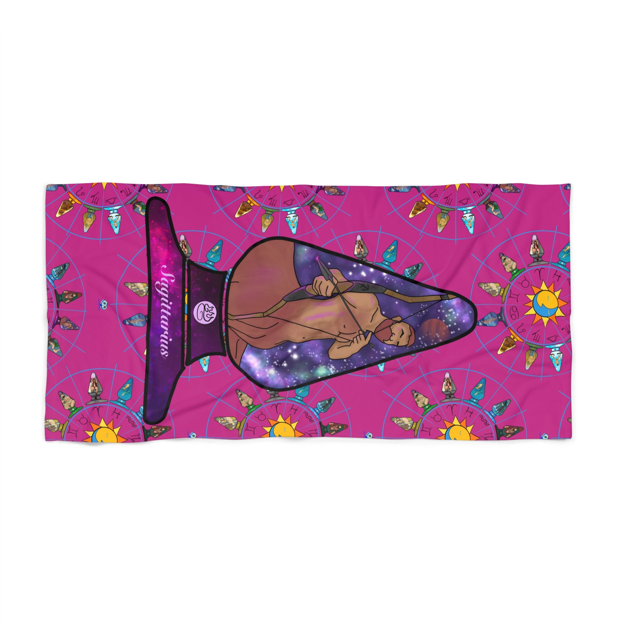 Beach Towel - Zodiac Butt Plug: Sagittarius