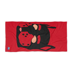 Beach Towel - Pup Mask (Red)