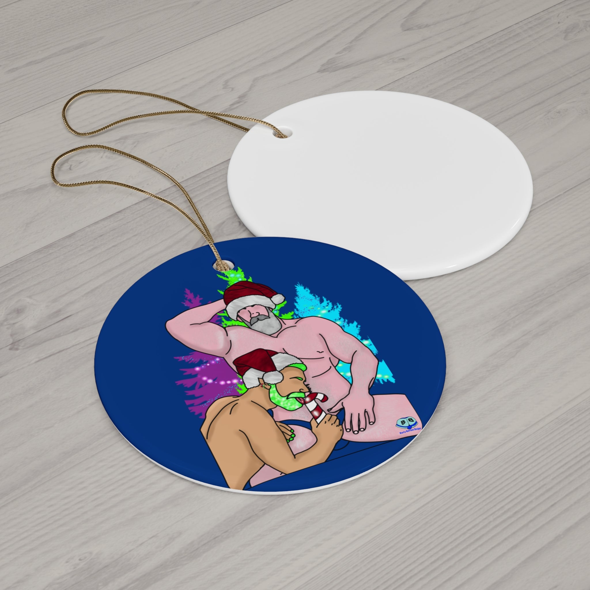 Ceramic Ornament - Peppermint Stick