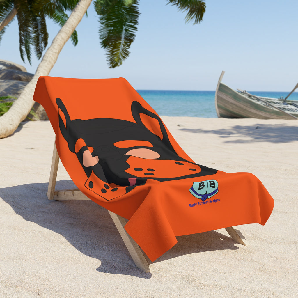 Beach Towel - Pup Mask (Orange)