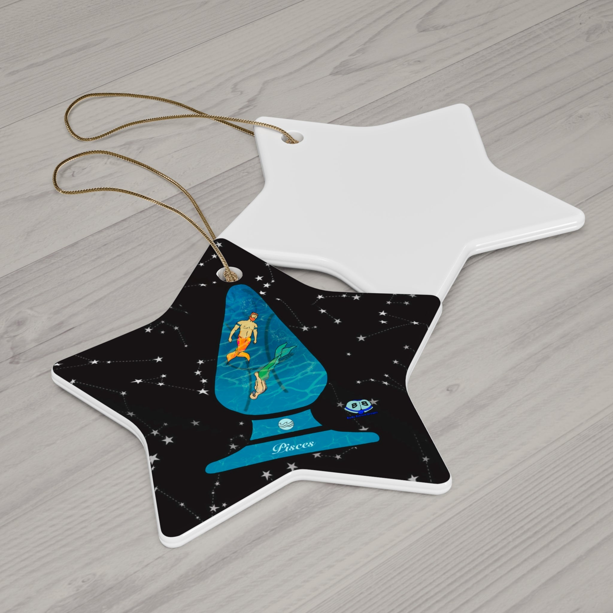 Ceramic Ornament - Zodiac Butt Plug: Pisces