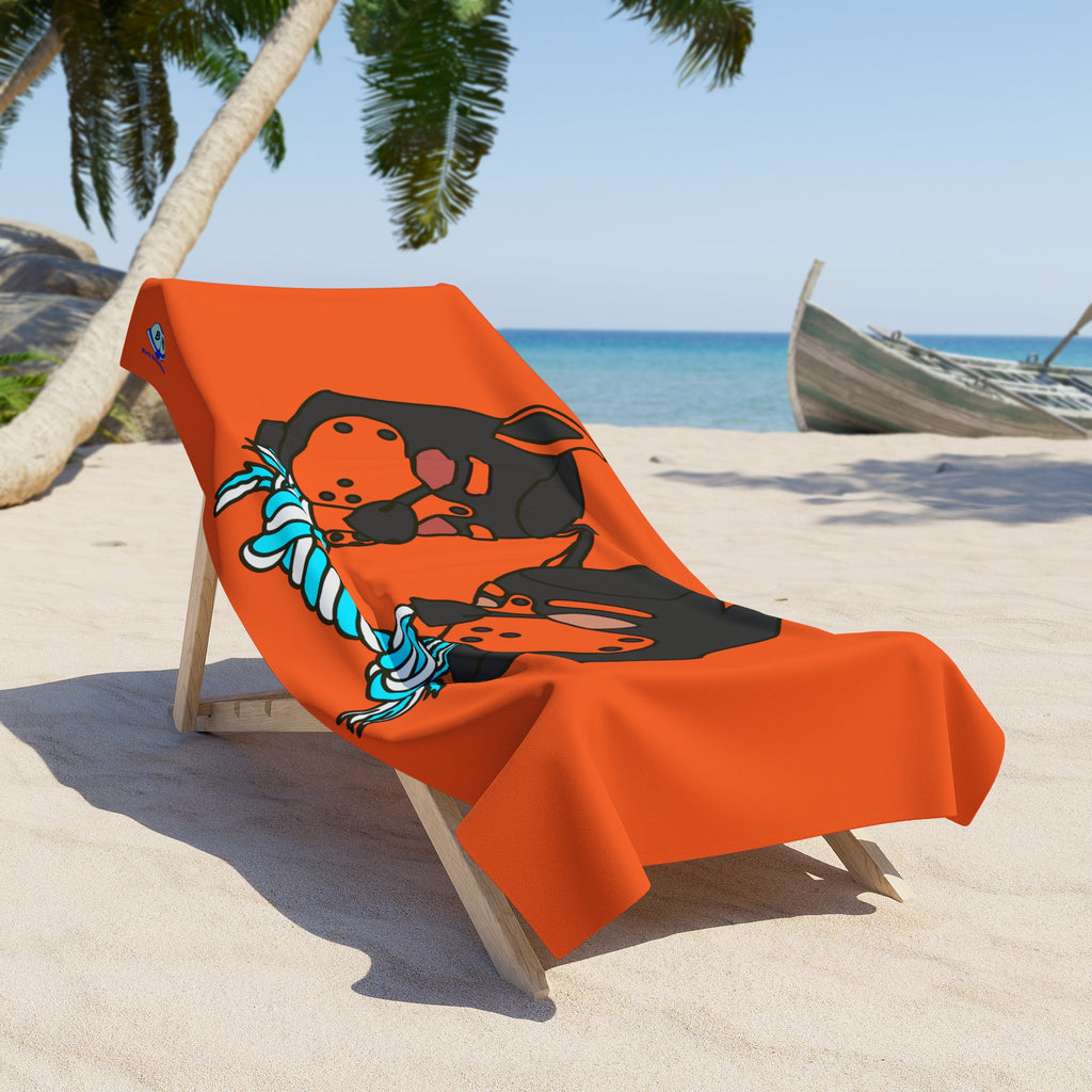 Beach Towel - Tug of War (Orange)