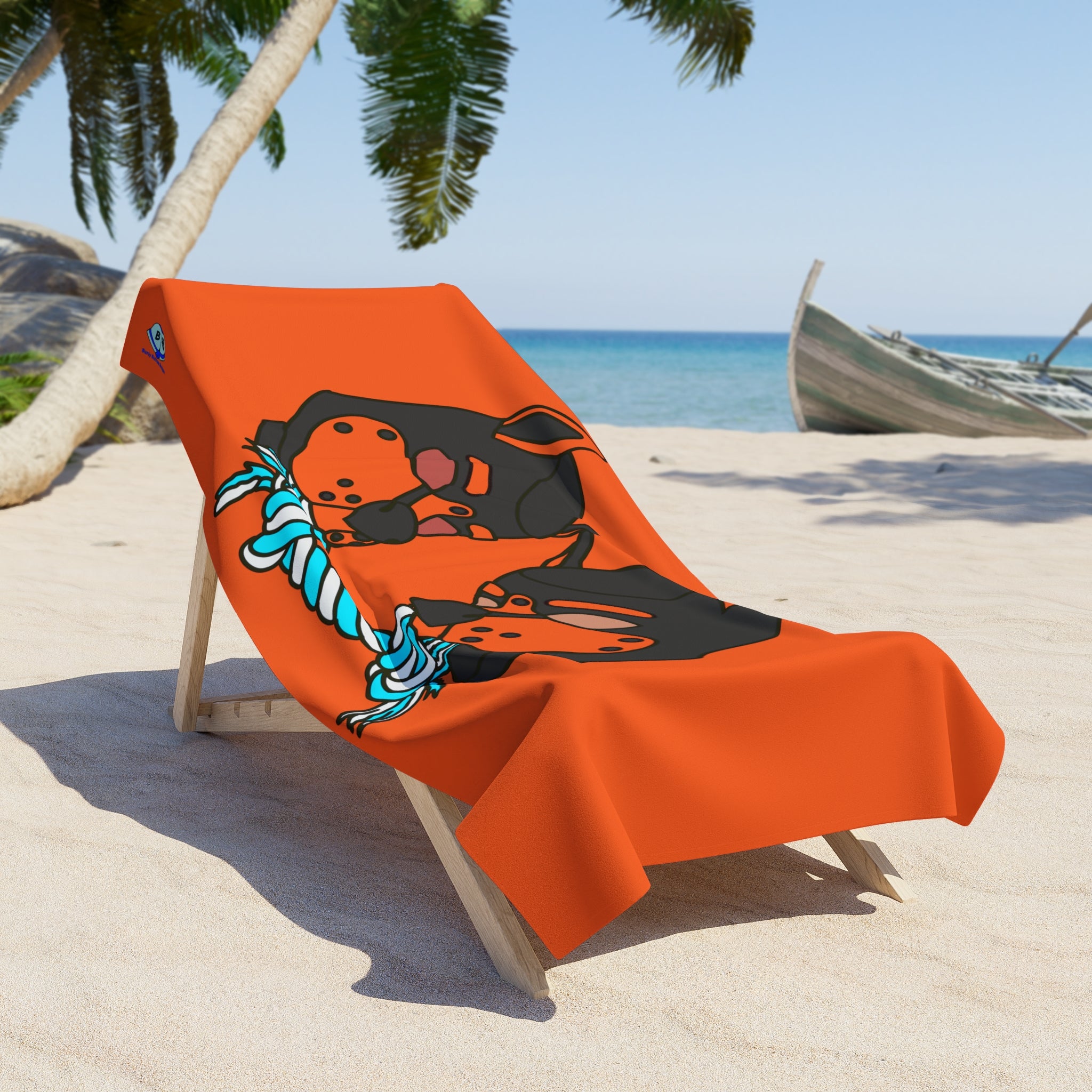 Beach Towel - Tug of War (Orange)