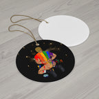 Ceramic Ornament - Wax On, Wax Off