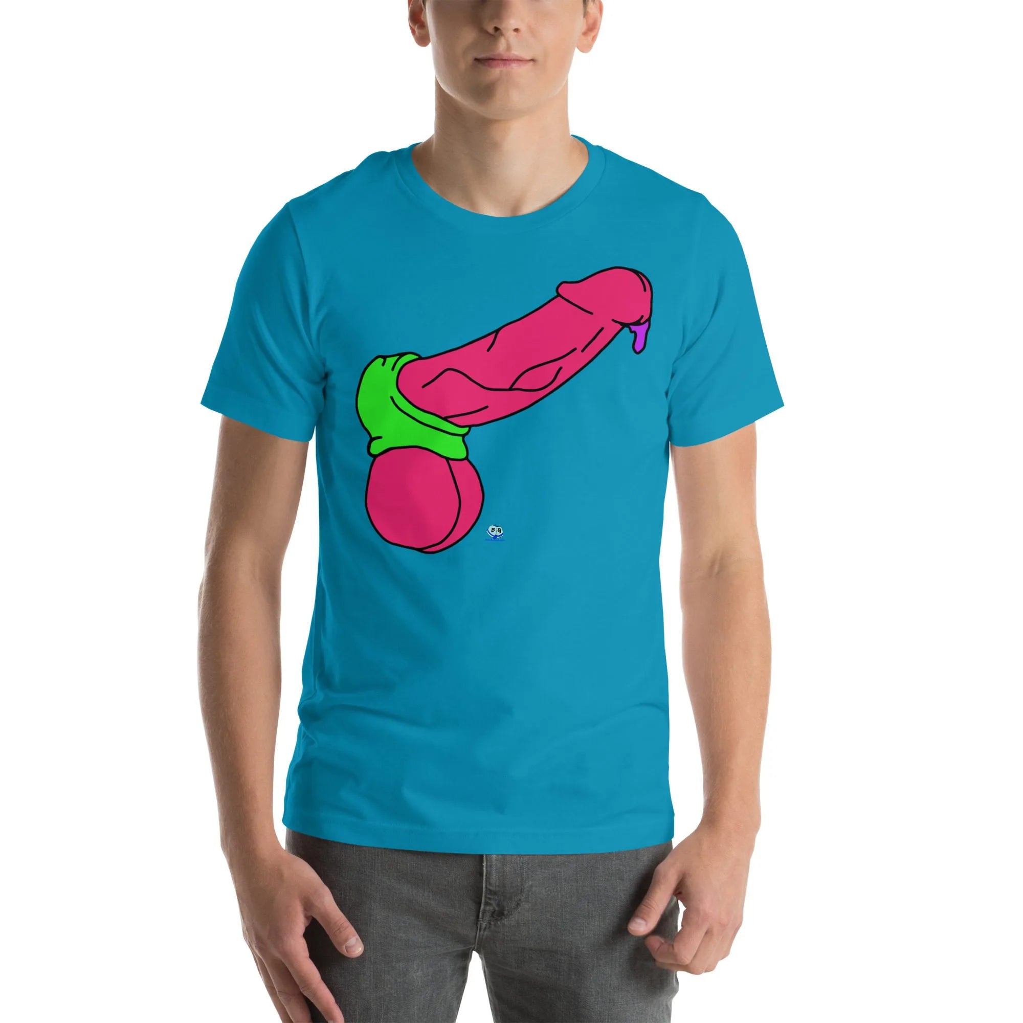 Short Sleeve Tee - Pop Art Cock and Ball Stretcher