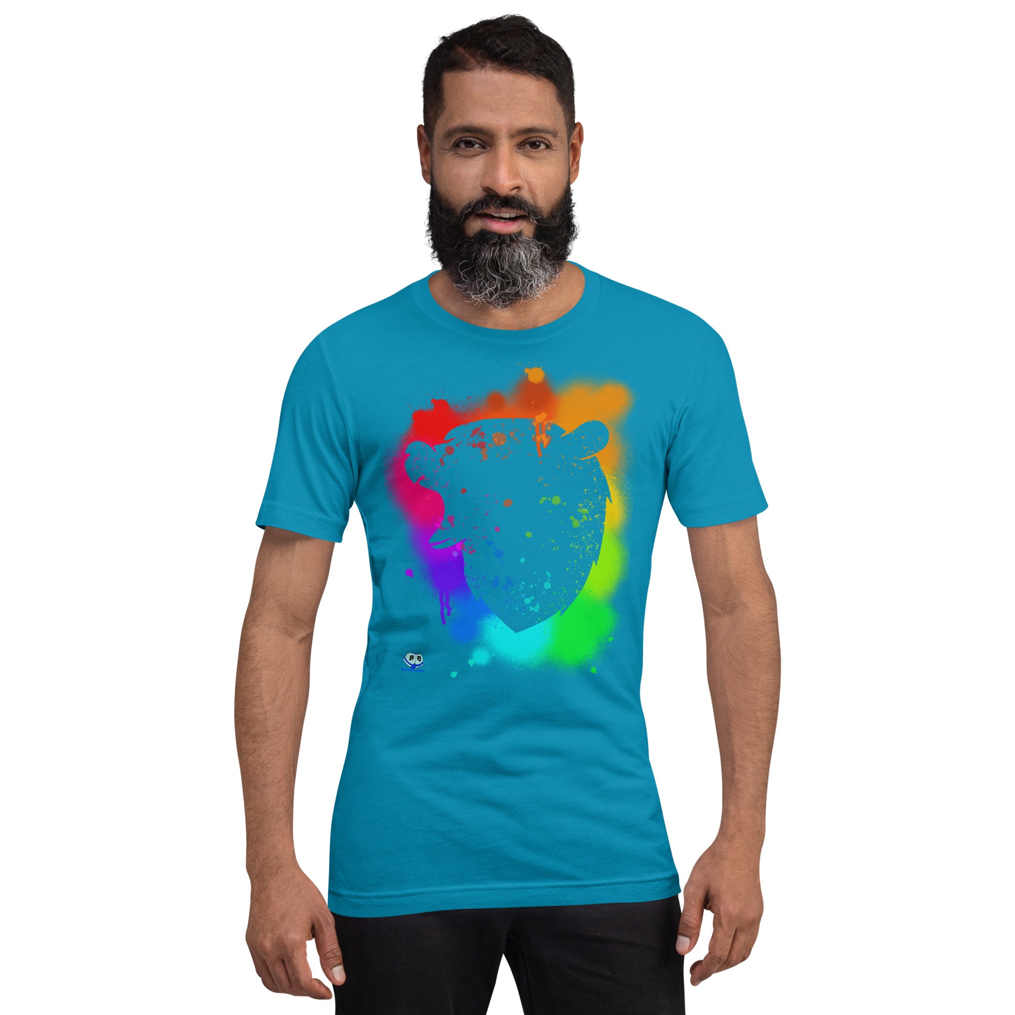 Short Sleeve Tee - Bear Paint Rainbow