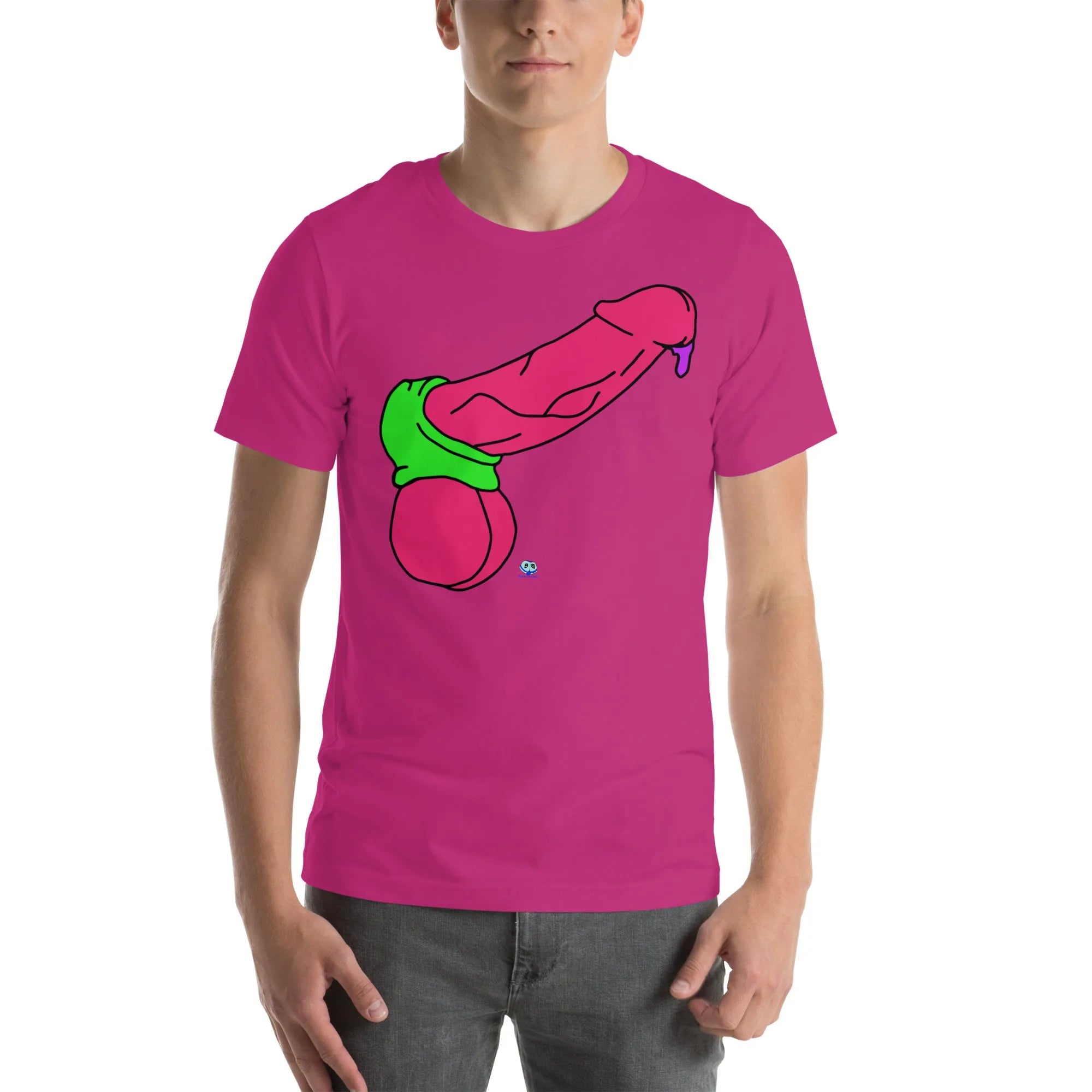 Short Sleeve Tee - Pop Art Cock and Ball Stretcher