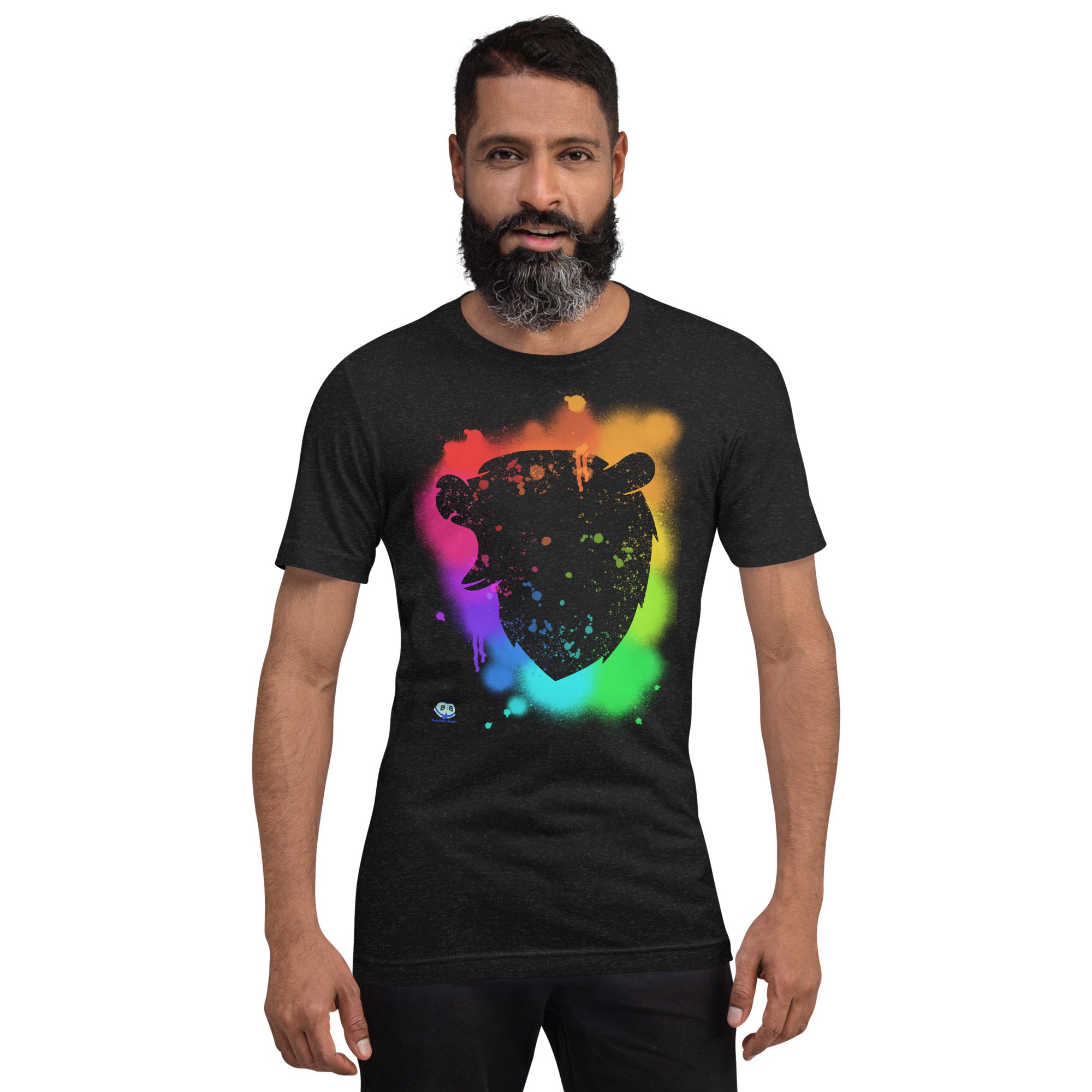 Short Sleeve Tee - Bear Paint Rainbow