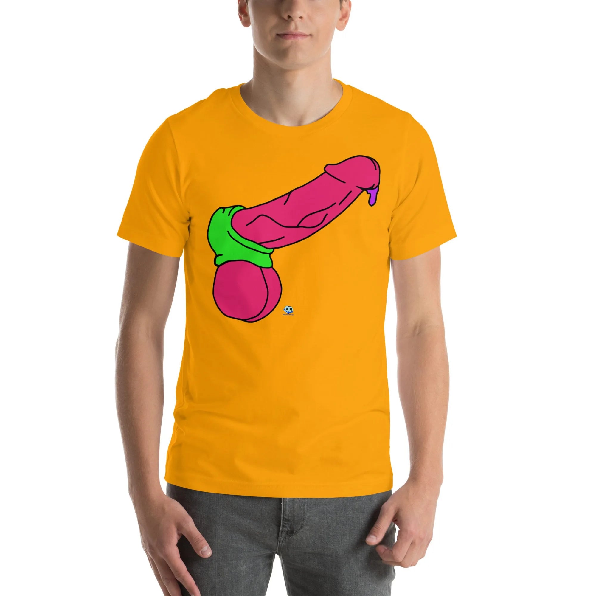 Short Sleeve Tee - Pop Art Cock and Ball Stretcher
