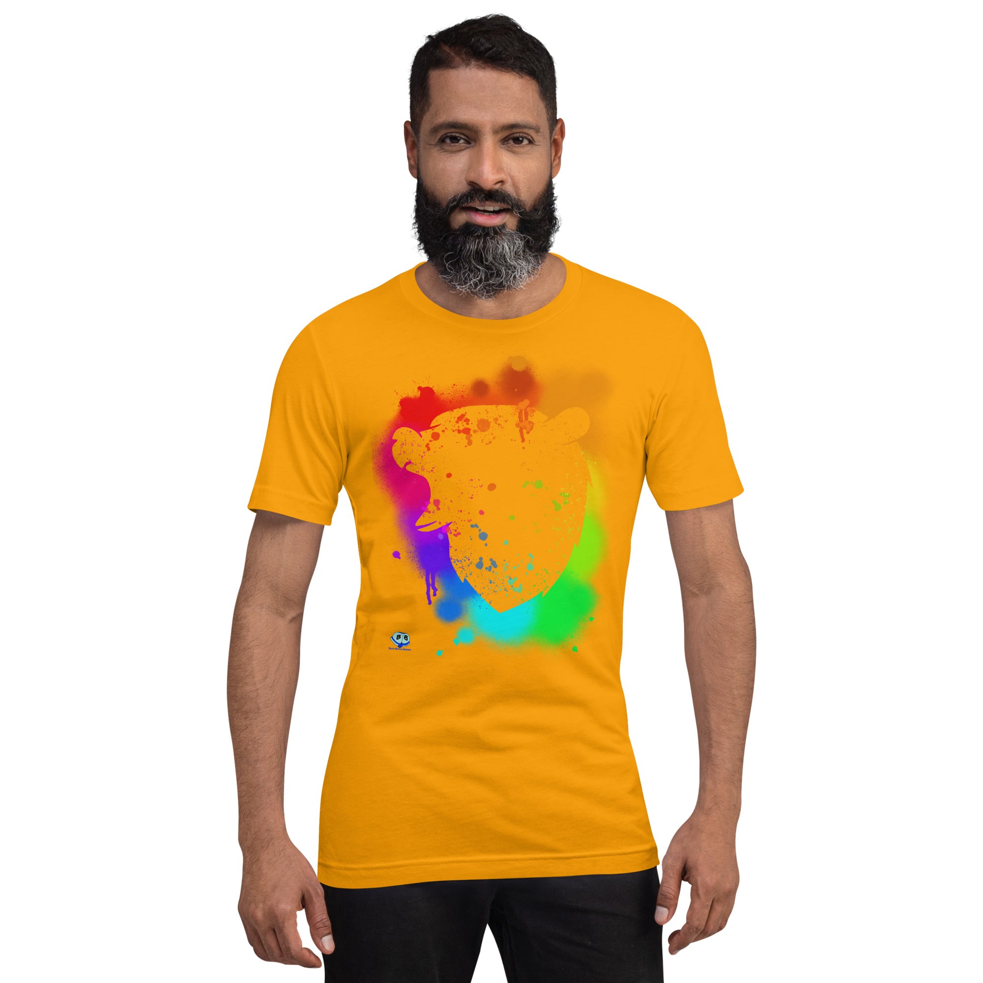 Short Sleeve Tee - Bear Paint Rainbow
