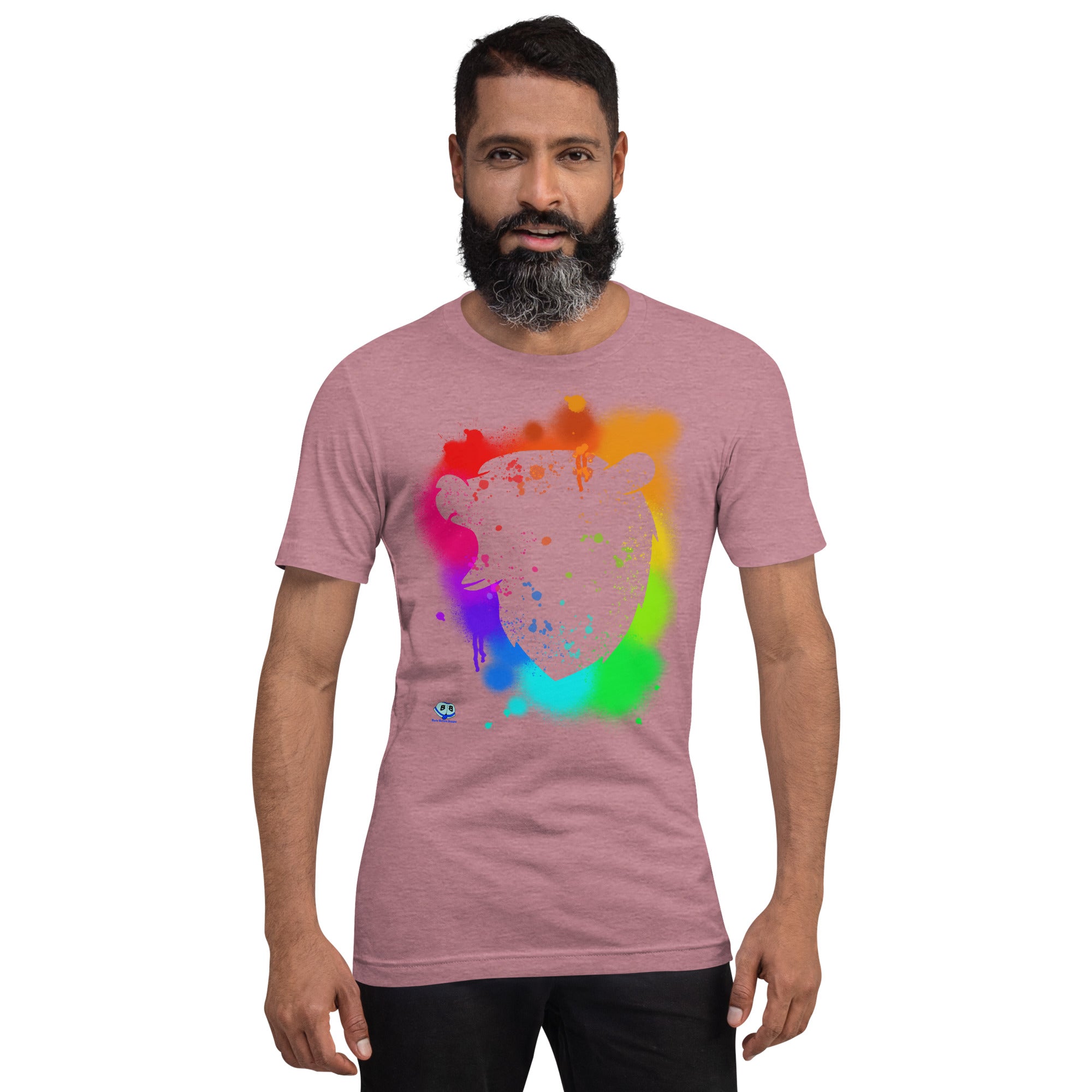 Short Sleeve Tee - Bear Paint Rainbow