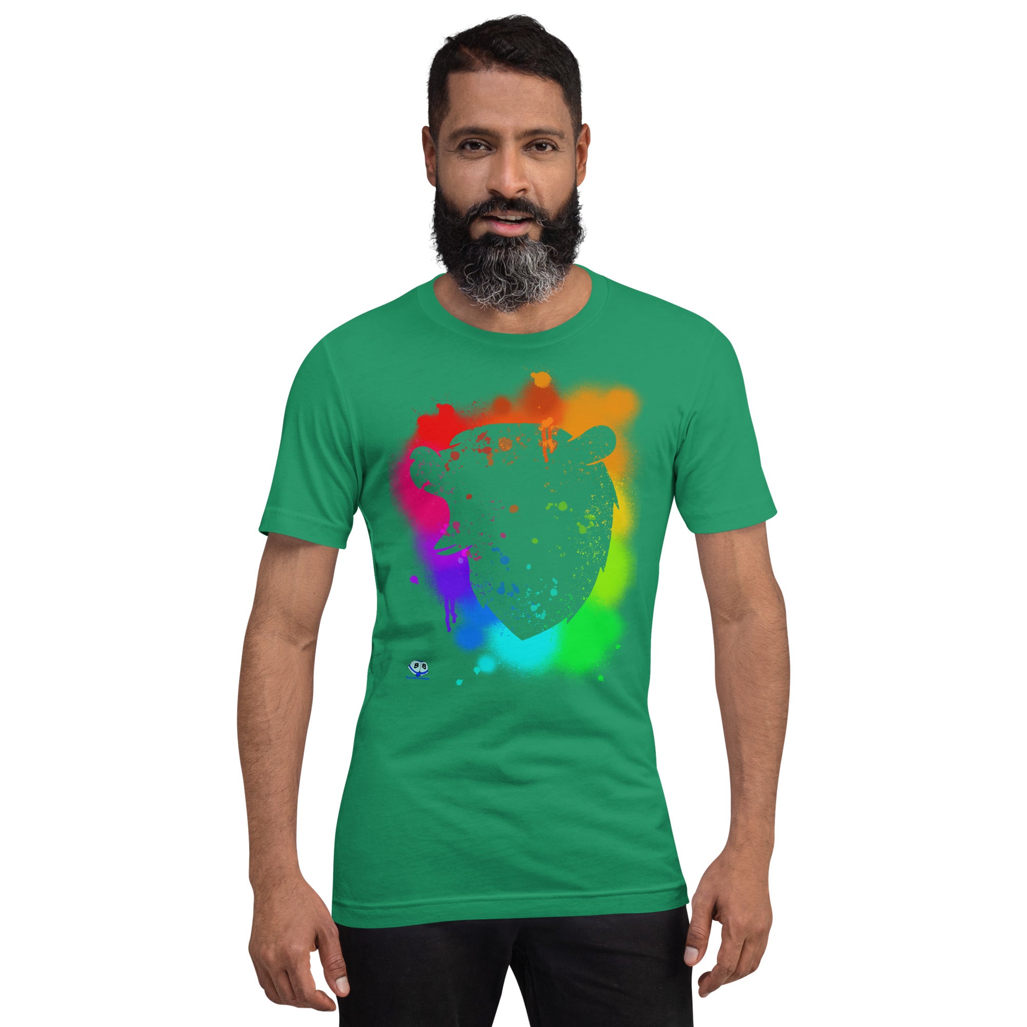 Short Sleeve Tee - Bear Paint Rainbow