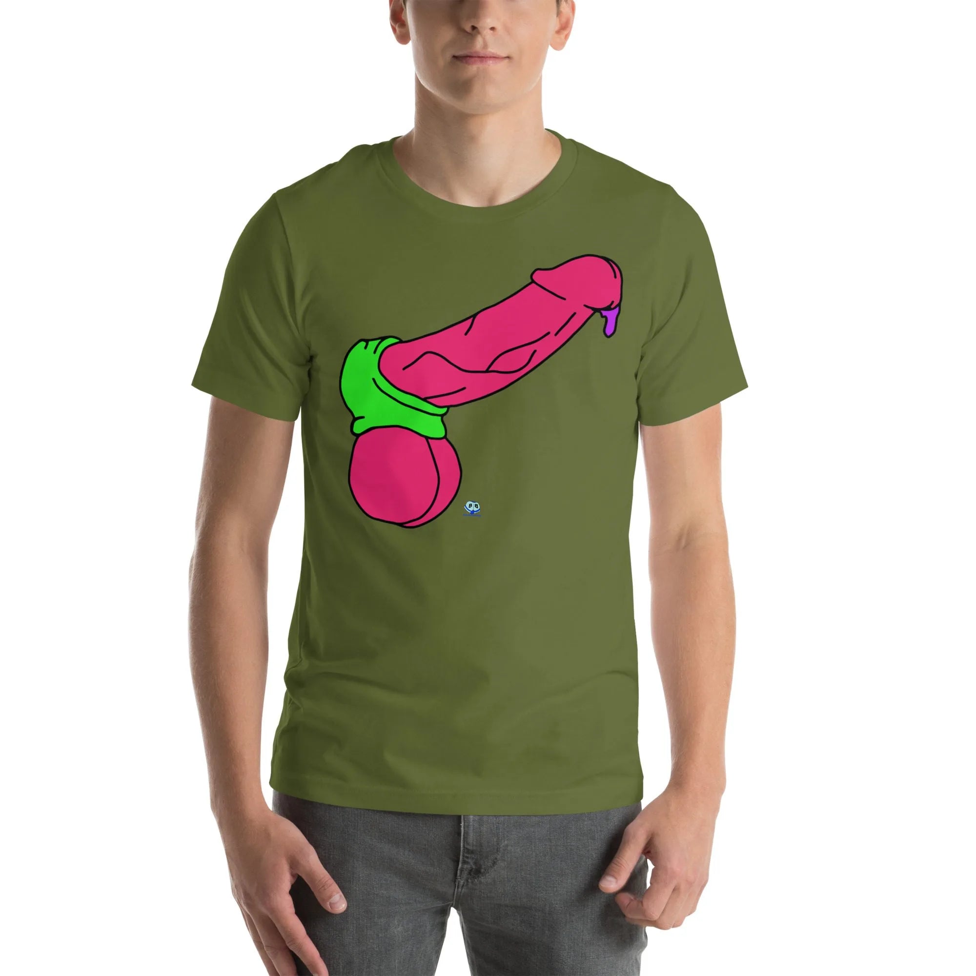 Short Sleeve Tee - Pop Art Cock and Ball Stretcher