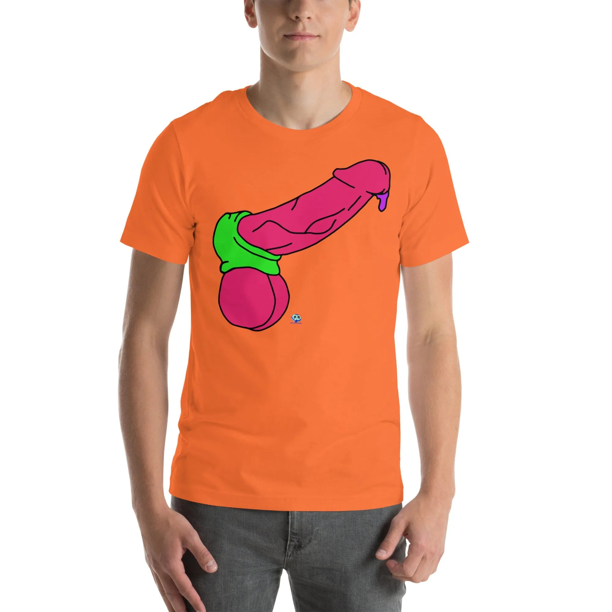 Short Sleeve Tee - Pop Art Cock and Ball Stretcher
