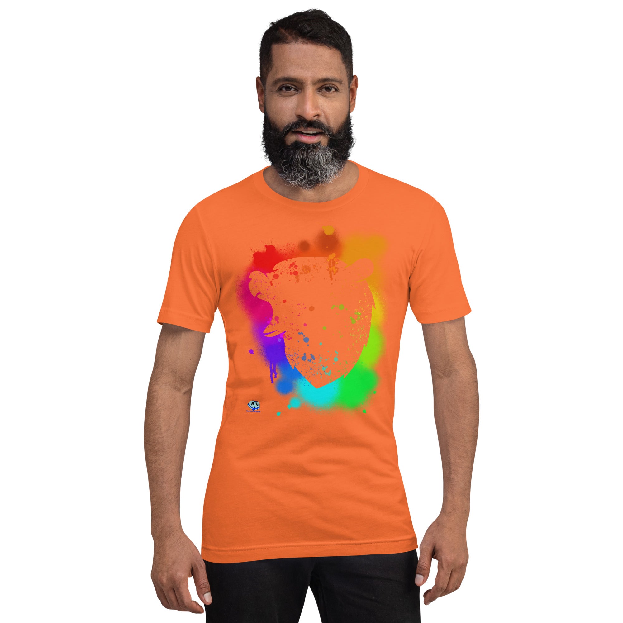 Short Sleeve Tee - Bear Paint Rainbow