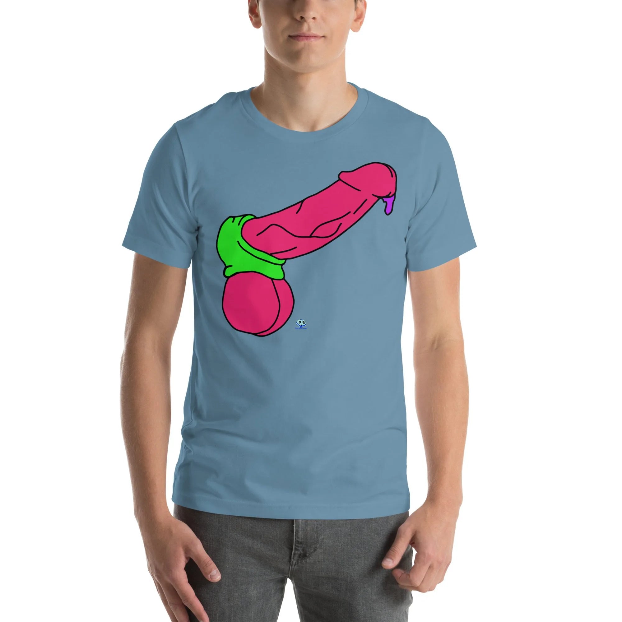 Short Sleeve Tee - Pop Art Cock and Ball Stretcher