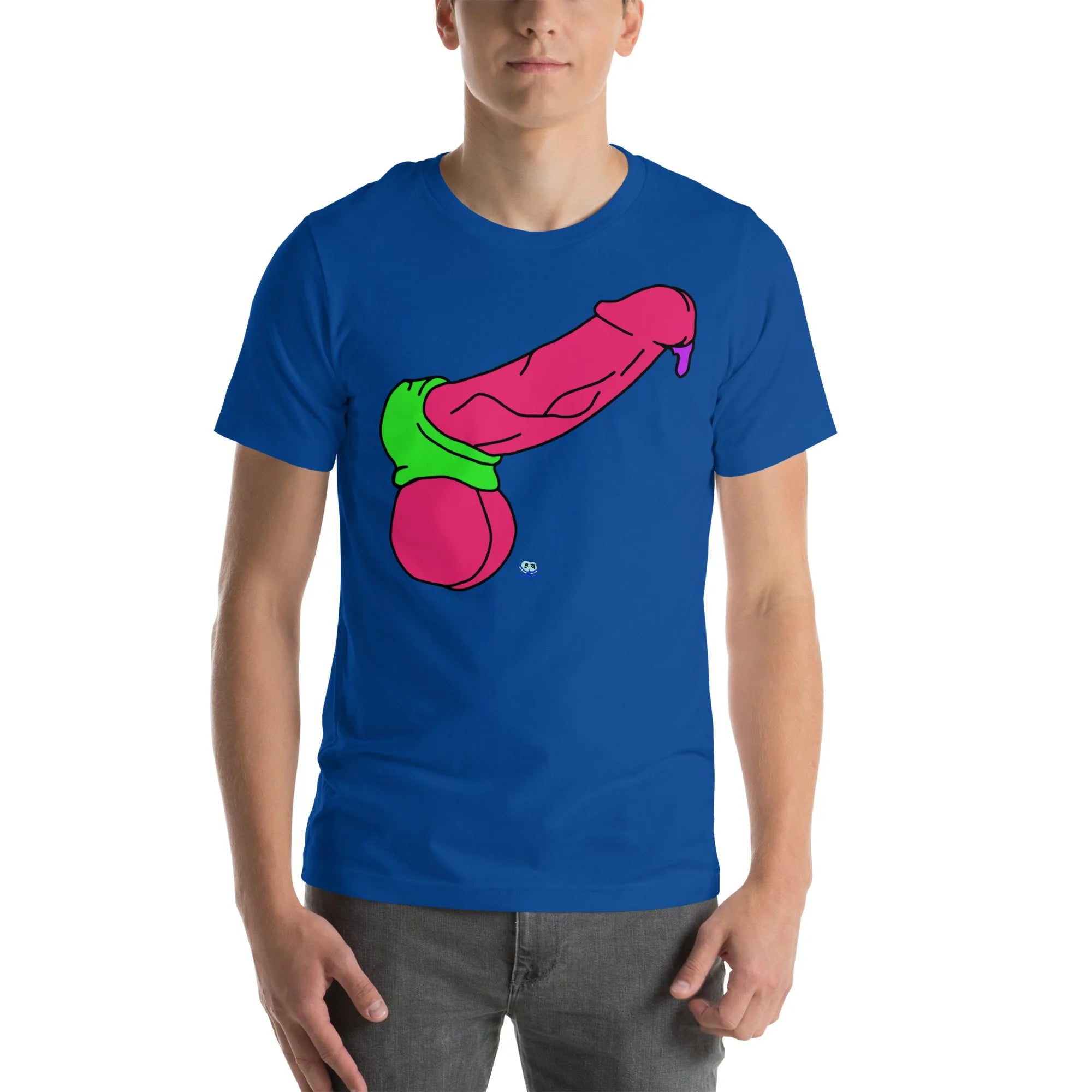 Short Sleeve Tee - Pop Art Cock and Ball Stretcher