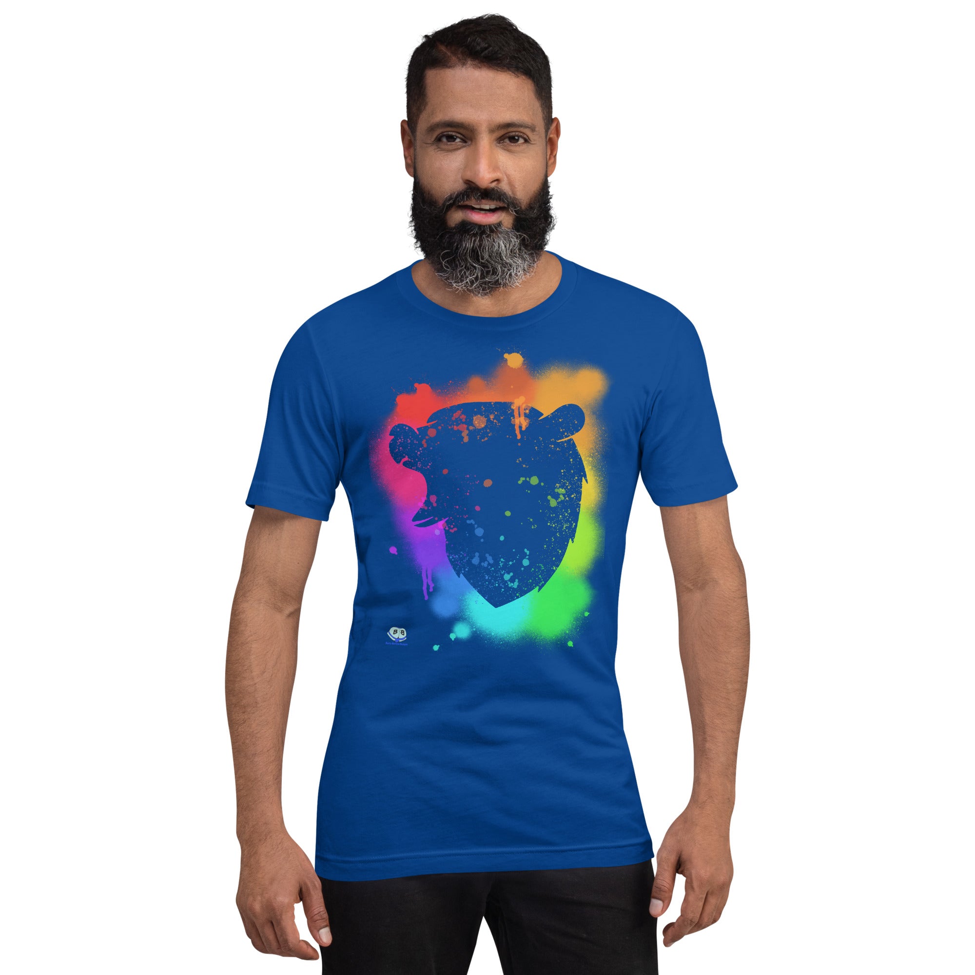 Short Sleeve Tee - Bear Paint Rainbow