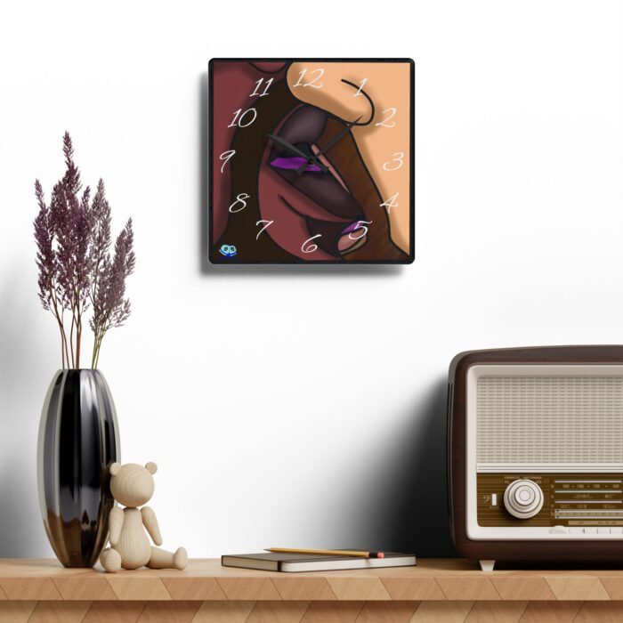 Acrylic Wall Clock - Kiss Me! - Image 4