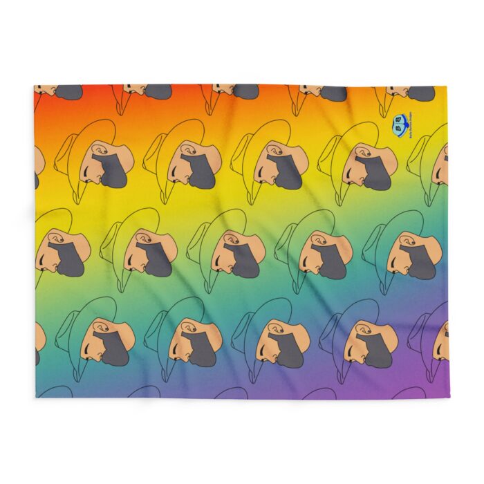 Arctic Fleece Blanket - Bearded Cowboy - Image 5
