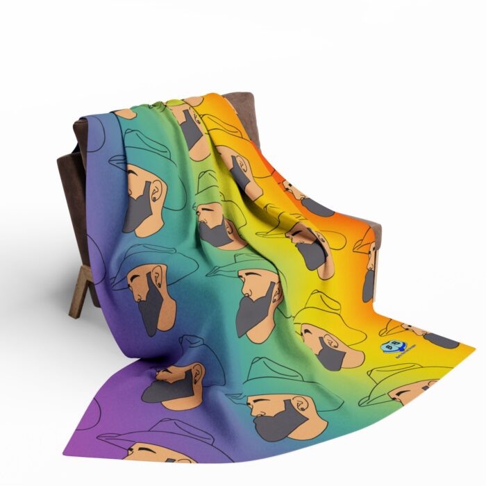 Arctic Fleece Blanket - Bearded Cowboy - Image 8