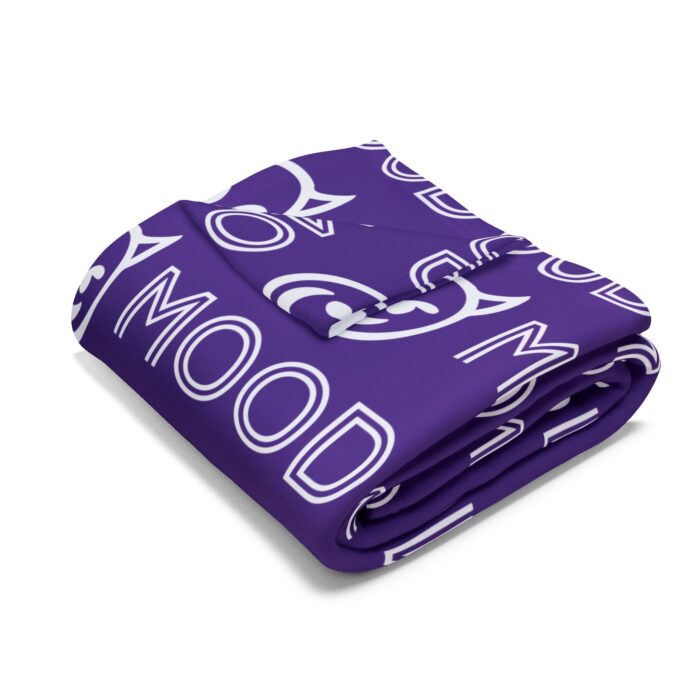 Arctic Fleece Blanket - Mood Devil Emoji - Image 3
