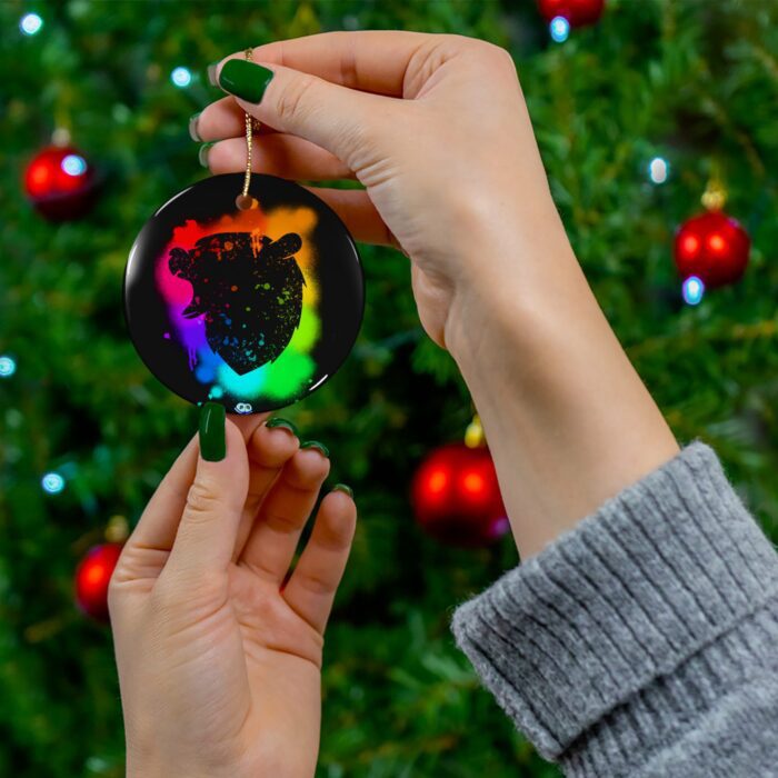 Ceramic Ornament - Bear Paint Rainbow - Image 3