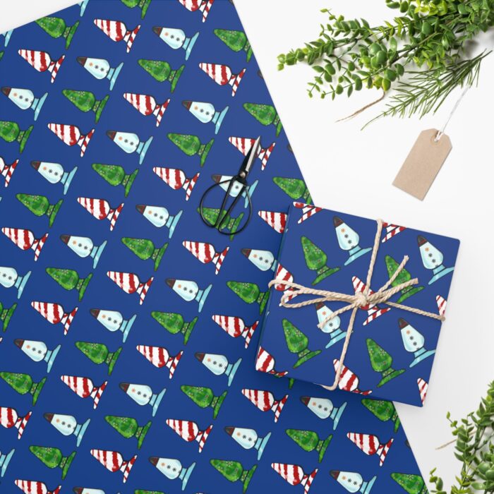 Wrapping Paper - Holiday Butt Plugs on Blue - Image 2