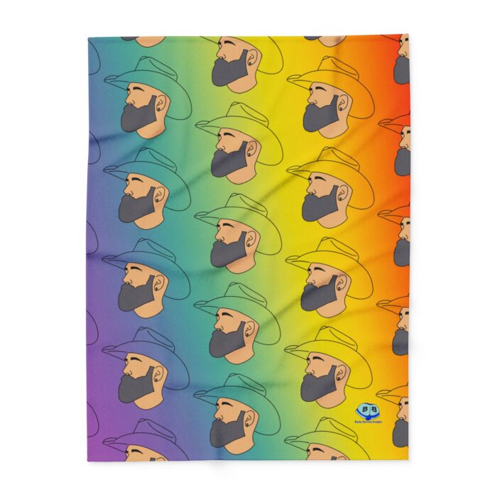 Arctic Fleece Blanket - Bearded Cowboy - Image 6