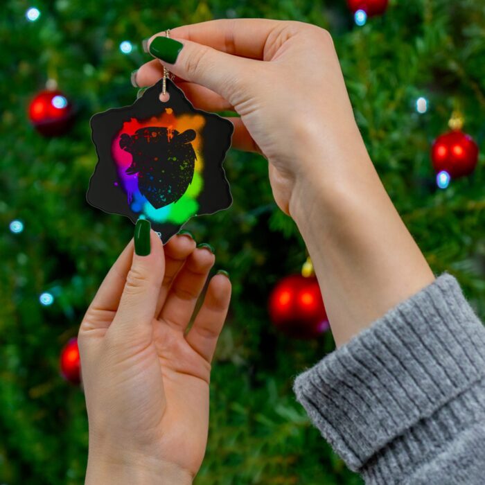 Ceramic Ornament - Bear Paint Rainbow - Image 6