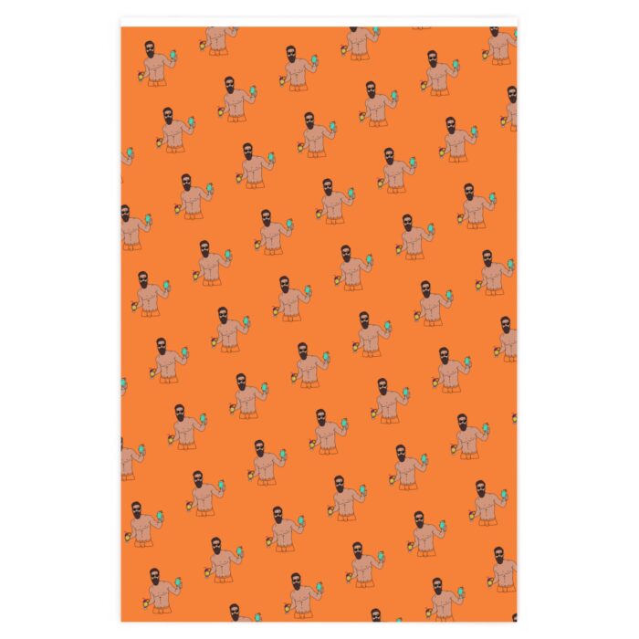 Wrapping Paper - Drinks on Orange