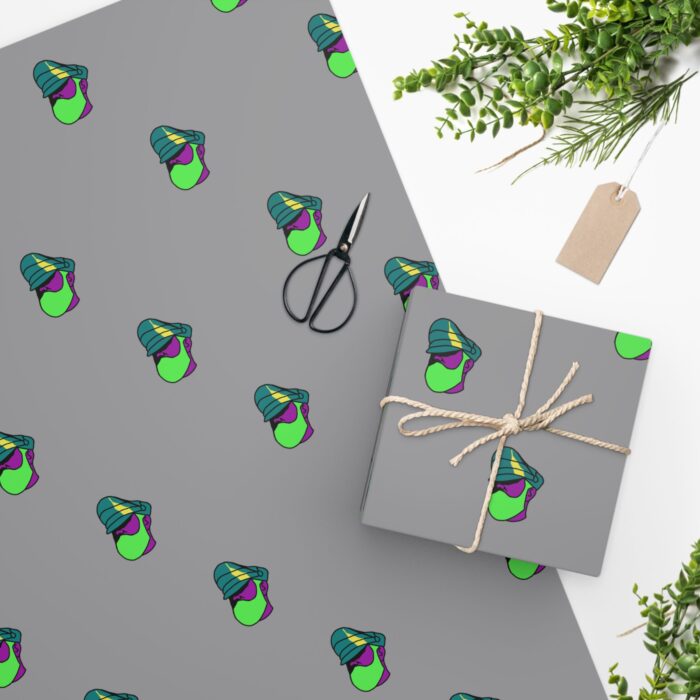 Wrapping Paper - Pop Art Daddy on silver - Image 2