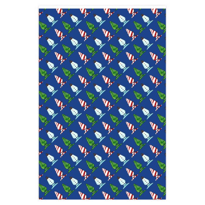 Wrapping Paper - Holiday Butt Plugs on Blue