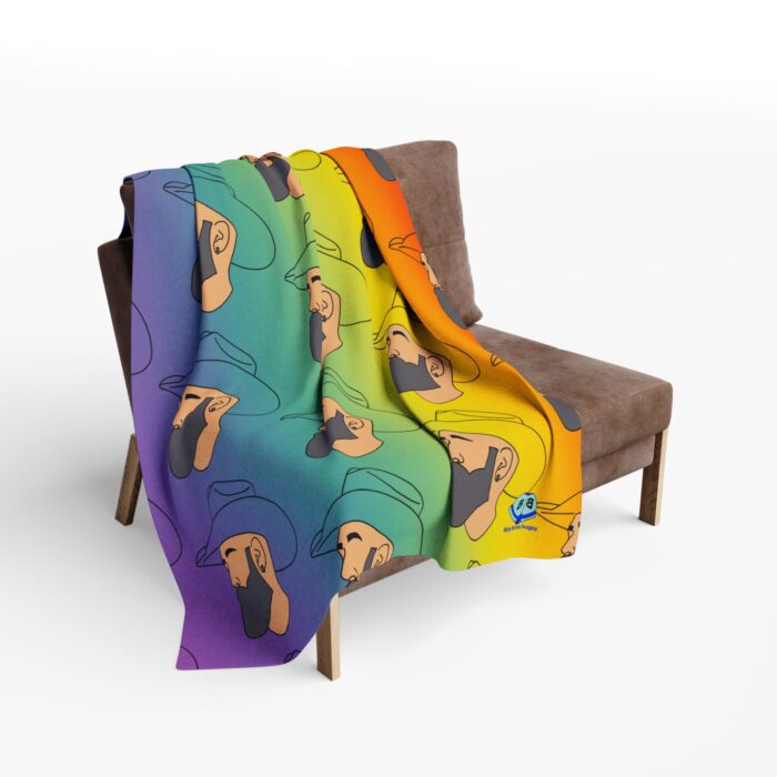 Arctic Fleece Blanket - Bearded Cowboy - Image 4