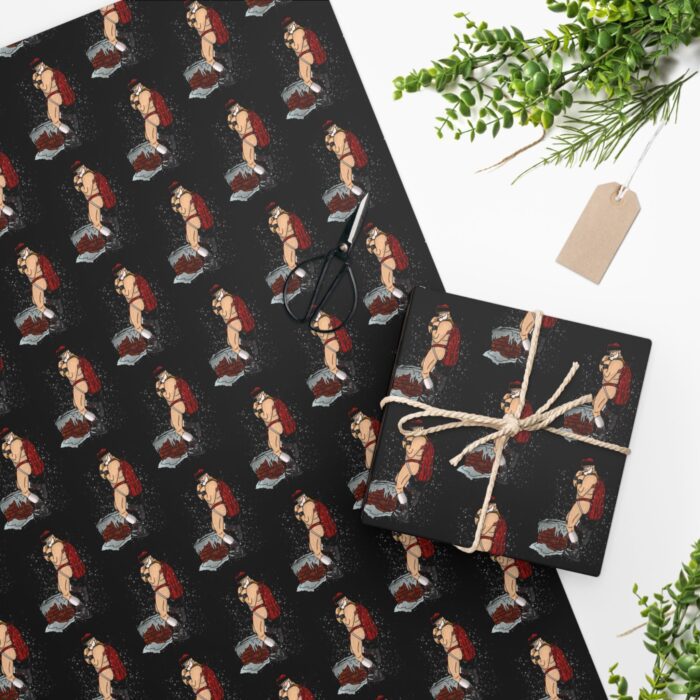 Wrapping Paper - Santa's Sack on Black - Image 2