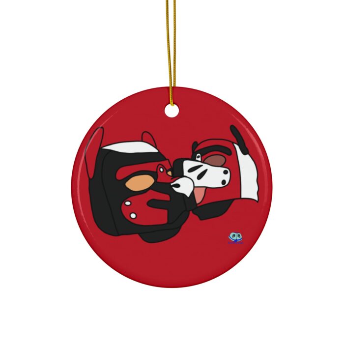 Ceramic Ornament - Lick -- Pup Mask