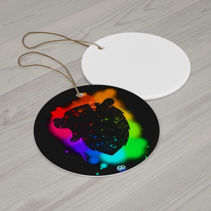 Ceramic Ornament - Bear Paint Rainbow - Image 2