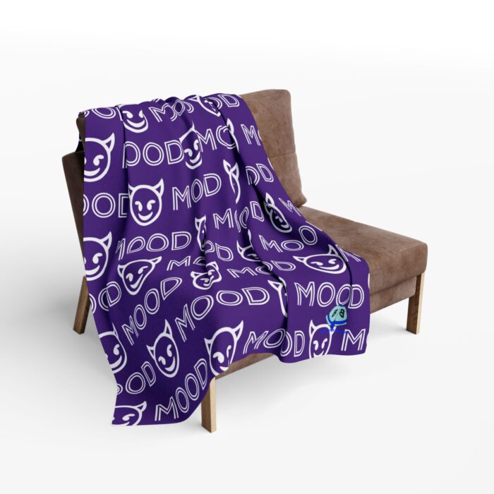 Arctic Fleece Blanket - Mood Devil Emoji - Image 8