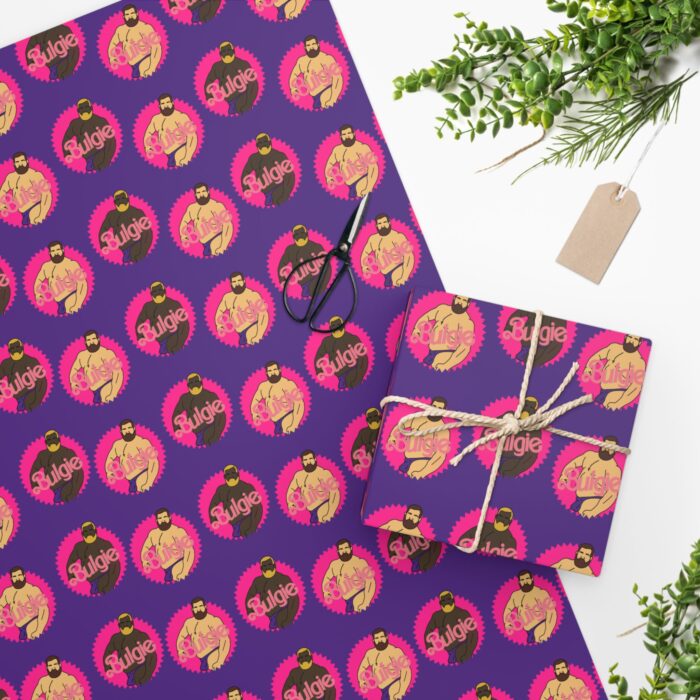 Wrapping Paper - Bulgie on Purple - Image 4