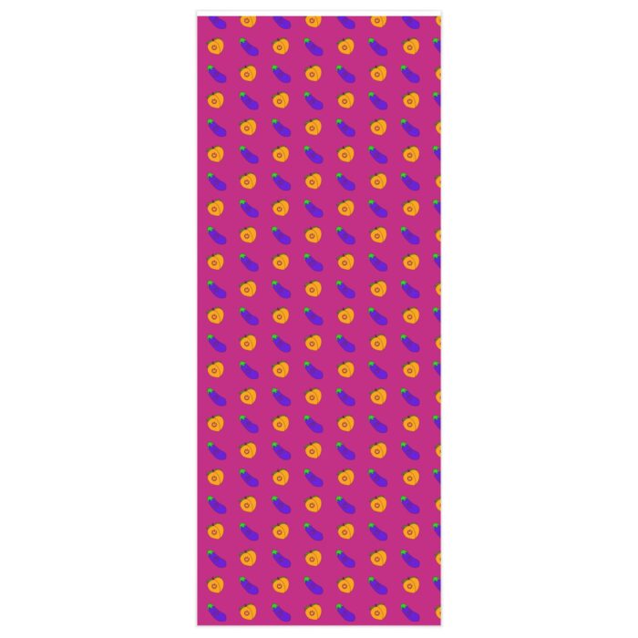 Wrapping Paper - Power Top / Eggplant &  Power Bottom / Peach on Hot Pink - Image 3