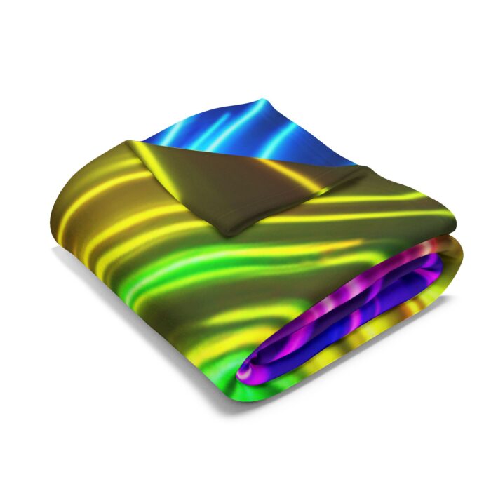 Arctic Fleece Blanket - Neon Circuit - Image 3