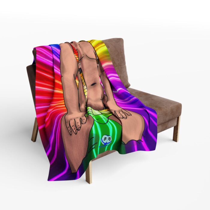 Arctic Fleece Blanket - Neon Circuit - Image 8