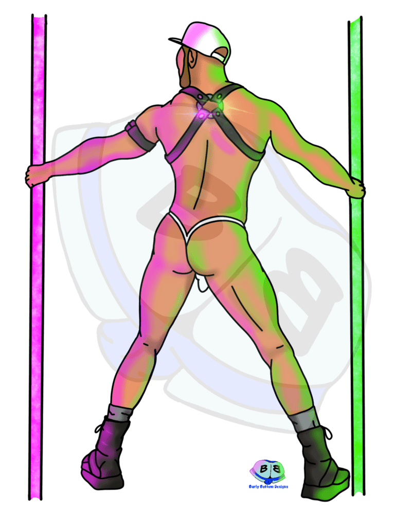 Describing subject of a drawing: I LOVE how this design came out and it prints so well on darker colors.  And we all know pink goes good with green!