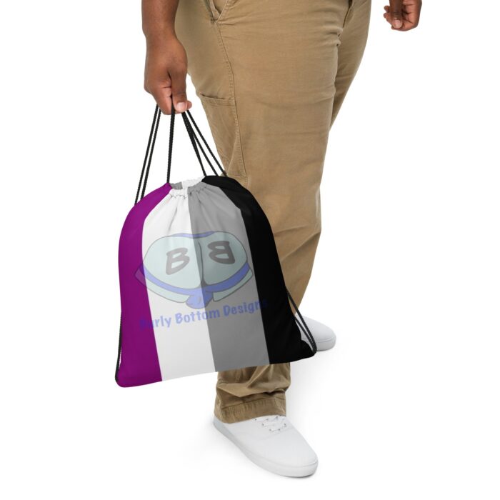 Drawstring bag - 2 Sided Print - Asexual Pride Flag