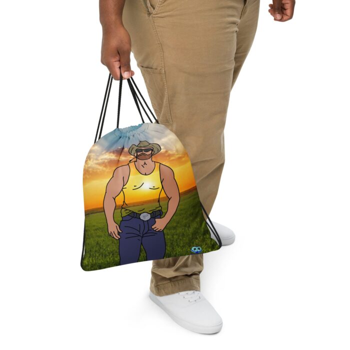 Drawstring bag - 2 Sided Print - Cowboy Blues