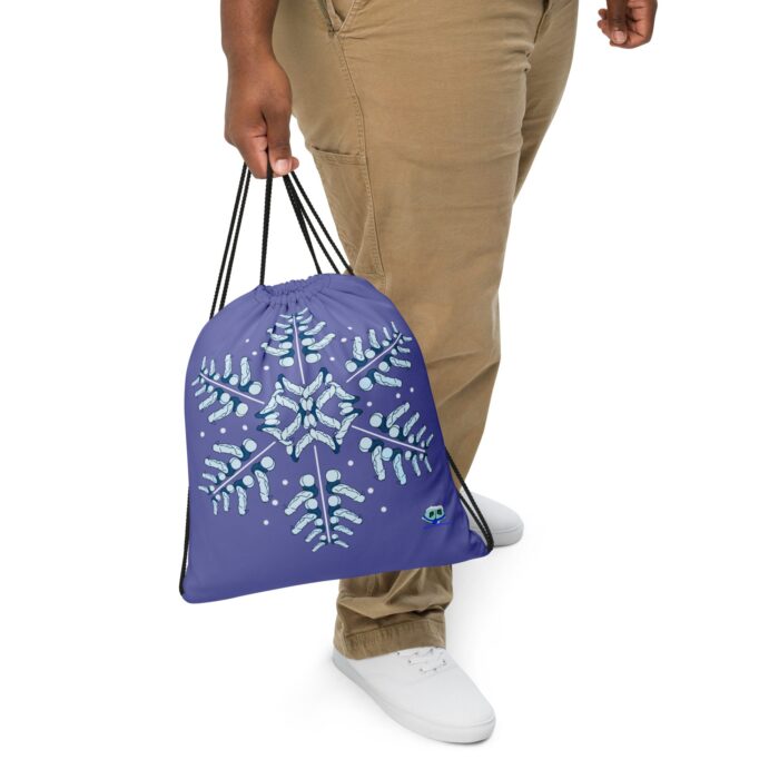 Drawstring bag - 2 Sided Print - Snowflake