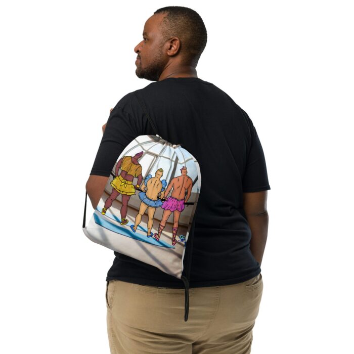 Drawstring bag - 2 Sided Print - Ballet Class - Image 2